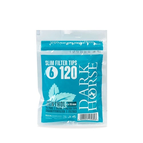 DARK HORSE SLIM FILTER TIPS 6 × 15 MM MENTHOL 120...
