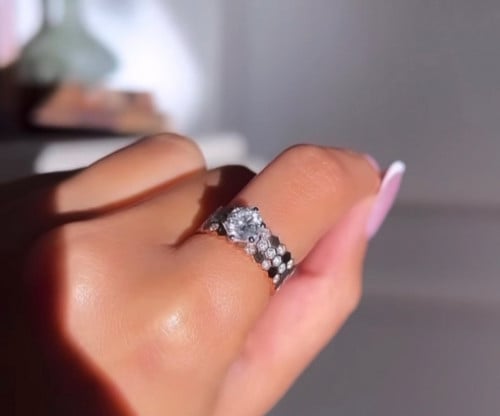 طقم 3 قطع خواتم فضه عيار 925