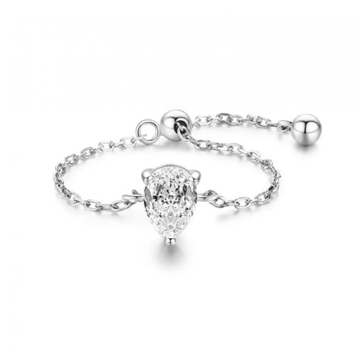 خاتم فضه عيار 925 قابل لتعديل المقاس