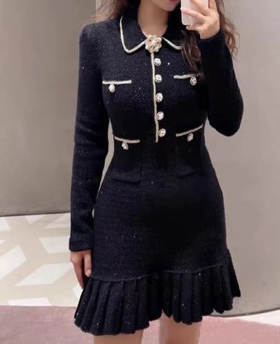 فستان تويد انيق