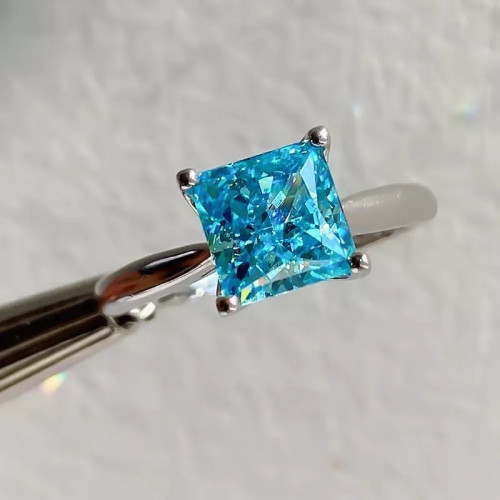 خاتم فضه عيار 925 بالحجر النقي