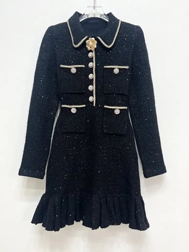 فستان تويد انيق