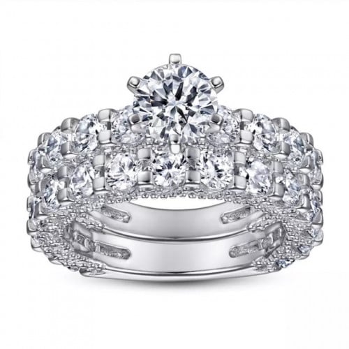 خاتم فضه عيار 925 قطعتين