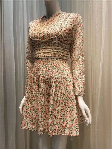 فستان قصير مشجر