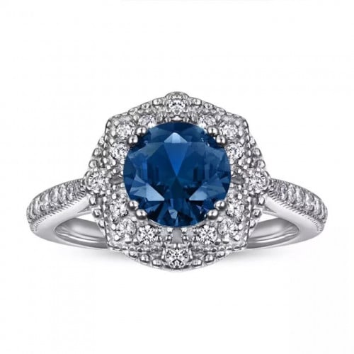 خاتم فضه عيار 926 حجر نقي