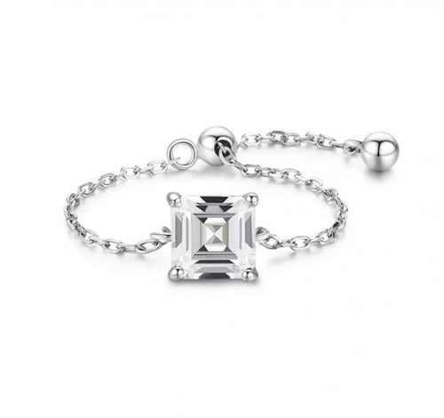 خاتم فضه عيار 925 قابل لتعديل المقاس