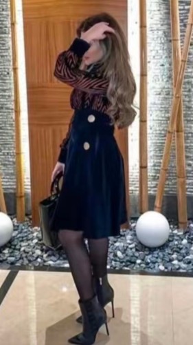 فستان مخمل انيق