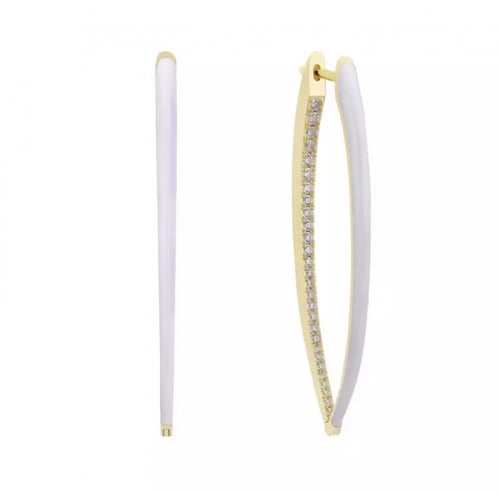 حلق نسائي فضه عيار 925