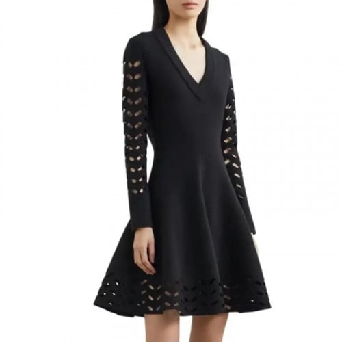 فستان قصير باكمام طويلة