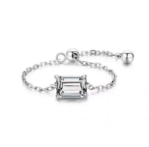 خاتم فضه عيار 925 قابل لتعديل المقاس