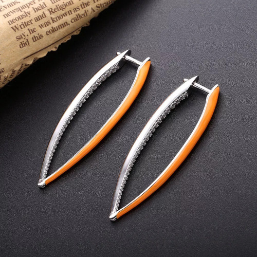 حلق نسائي فضه عيار 925