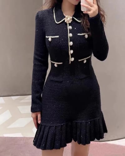 فستان تويد انيق