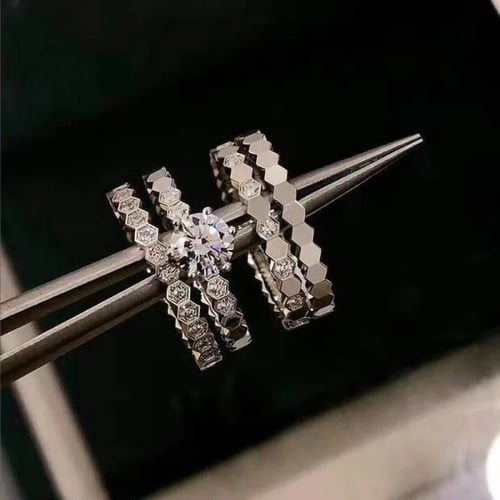 طقم 3 قطع خواتم فضه عيار 925