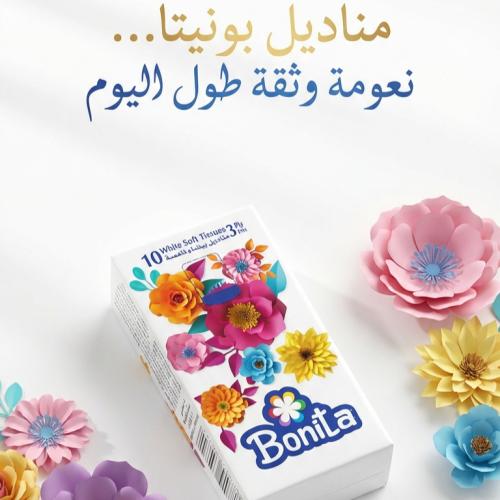 مناديل بونيتا جيب 384 عبوة نايلون تحتوي العبوة على...