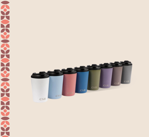 اكواب حافظة للحرارة بشعار C&B سي اند بي