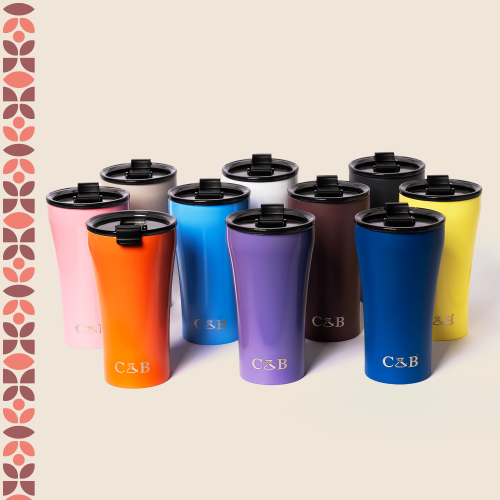 اكواب حافظة للحرارة بشعار C&B سي اند بي