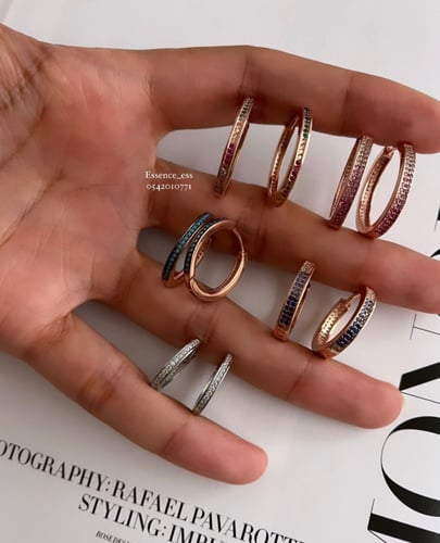 حلقه دبل درجات الوردي ( القطر 2 سم )