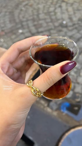 خاتم جنزير ذهبي