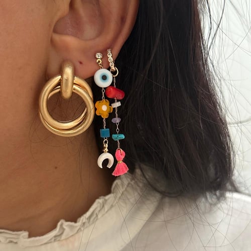 حلق عقده ذهبي مطفي