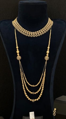 طقم ذهب كبير وفخم ذهب خليجي عيار 21 من الماسة روز