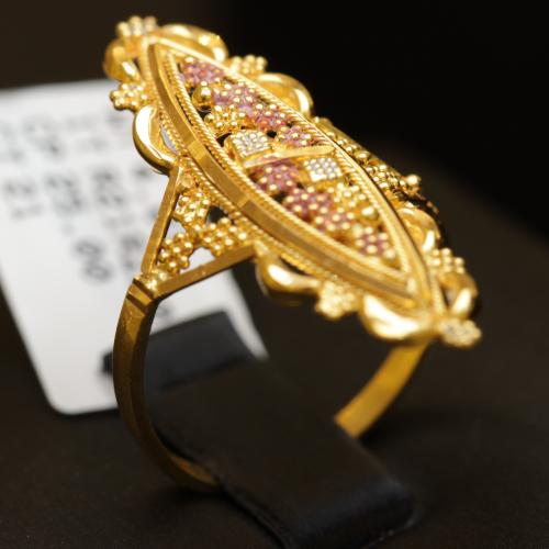 خاتم ذهب عيار 21 موديل هندي فخم المميز و الراقي