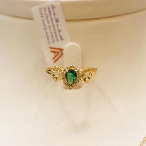 طقم الانيق بحجر اخضر