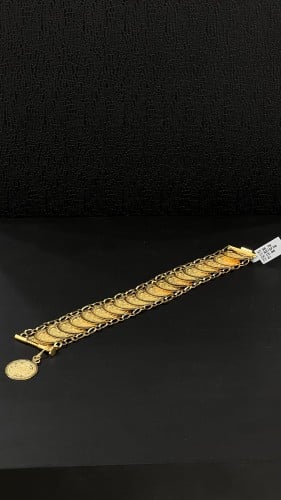 سوارة ذهب خالص عيار 21 تصميم الجنيهات الكلاسيكي بو...