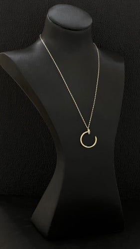 عقد ذهب عيار ١٨ بتصميم الكرات المسمار الحديث والأن...