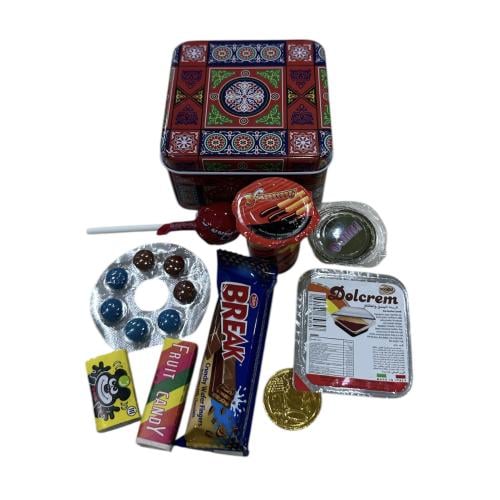 علبة توزيعات معبأه حلويات مشكلة