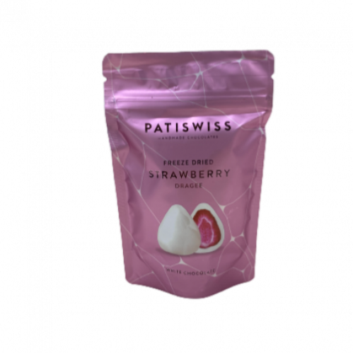 فراولة مغلفه بالشوكولاته البيضاء 80 جرام