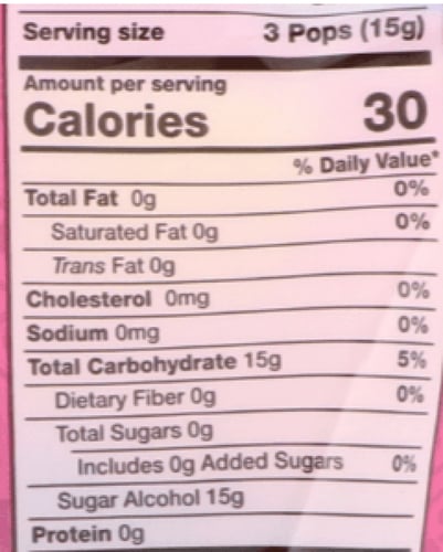 مصاصات خالية من السكر نكهة الفراولة