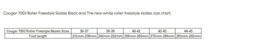 سكيت رولر فري ستايل COUGAR 7003 أسود