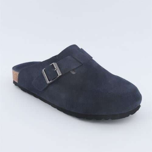 Birkenstock كحلي كلوق سويدي فاخر بتفصيل إبزيم أنيق