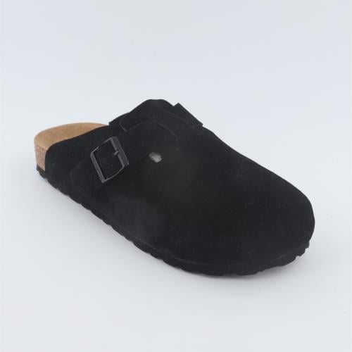Birkenstock اسود كلوق سويدي فاخر بتفصيل إبزيم أنيق