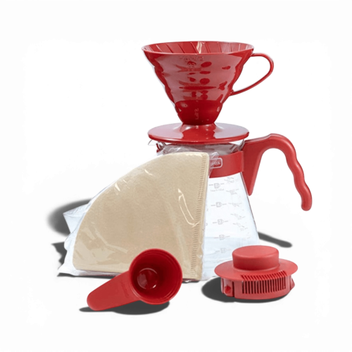 طقم ترشيح V60 هاريو احمر