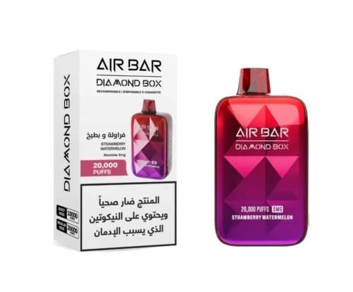 سحبة اير بار دايموند بوكس فراولة بطيخ 20000 سحبة – AIR BAR Diamond Box Strawberry Watermelon 20K