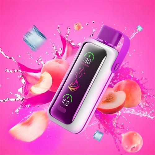 سحبة فوزول 20000 شفطة بنكهة جوسي خوخ ايس vozol 200...