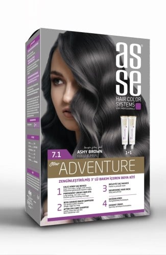 صبغة شعر أشقر رمادي متوسط 7.1