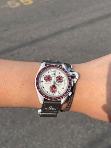 Omega x Swatch watch silver