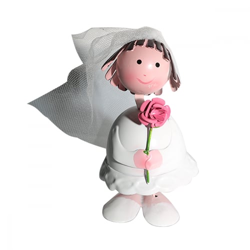 تحفة فنية معدنية عروسة وعريس