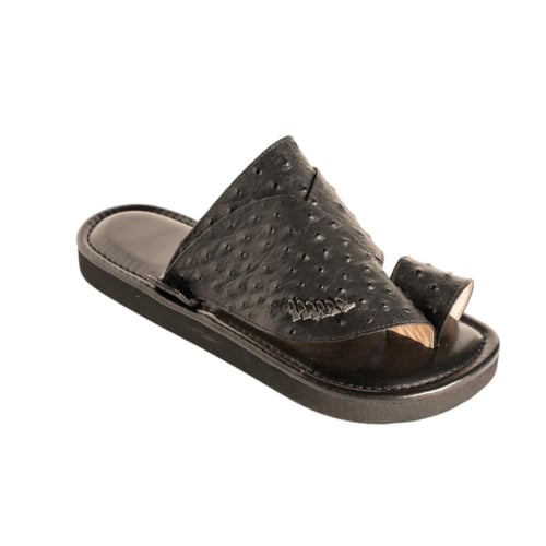 نعال خاص نعام أسود إيطالي