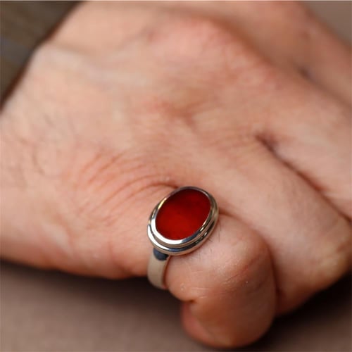 خاتم ملكي G1 عقيق برازيلي