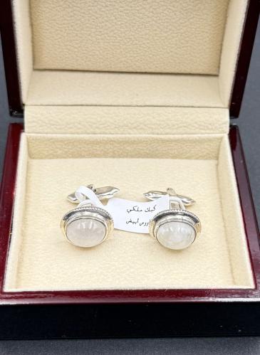 كبك ملكي طاووس ابيض فضة ايطالية