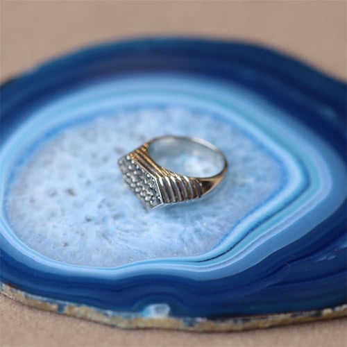 خاتم ألماس اسود طبيعي