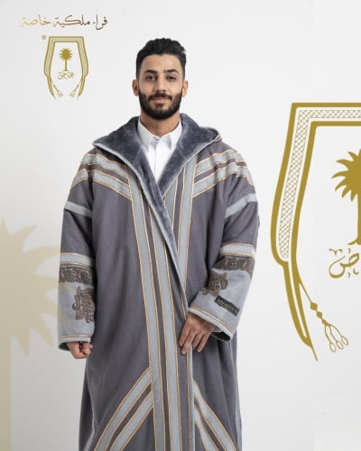 فروة الشال الخاصة رصاصي