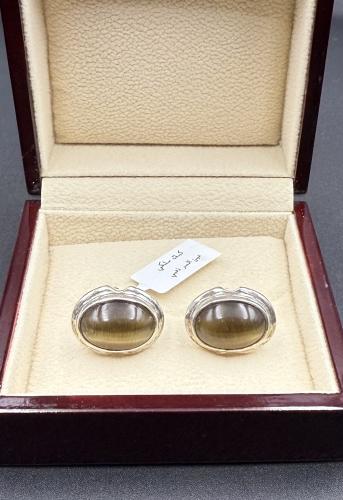 كبك ملكي عين النمر ذهبي فضة ايطالية