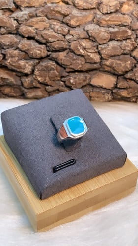 خاتم أطفال فضة لون ازرق عيار925 تصميم انيق