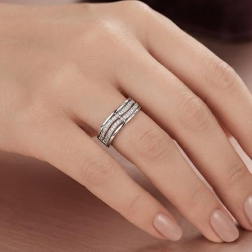 دبله دقه الماس فضه عيار 925