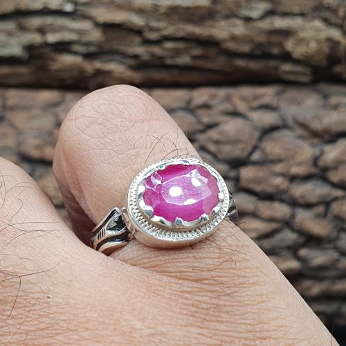 خاتم ياقوت افريقي صياغه موديل ملكي