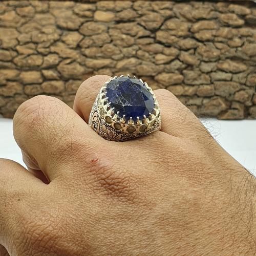 خاتم زفير أفريقي مرصع بالموزنايت راهي